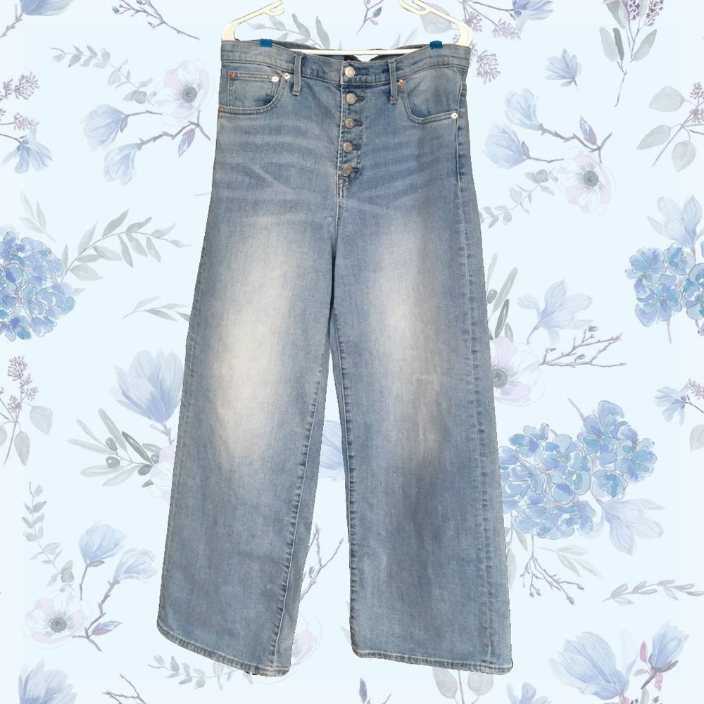 Gap Light Wash High Waist Wide Leg Jeans